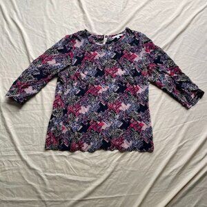 Trina Turk | Abstract Print Blouse | Multicolor | Size L